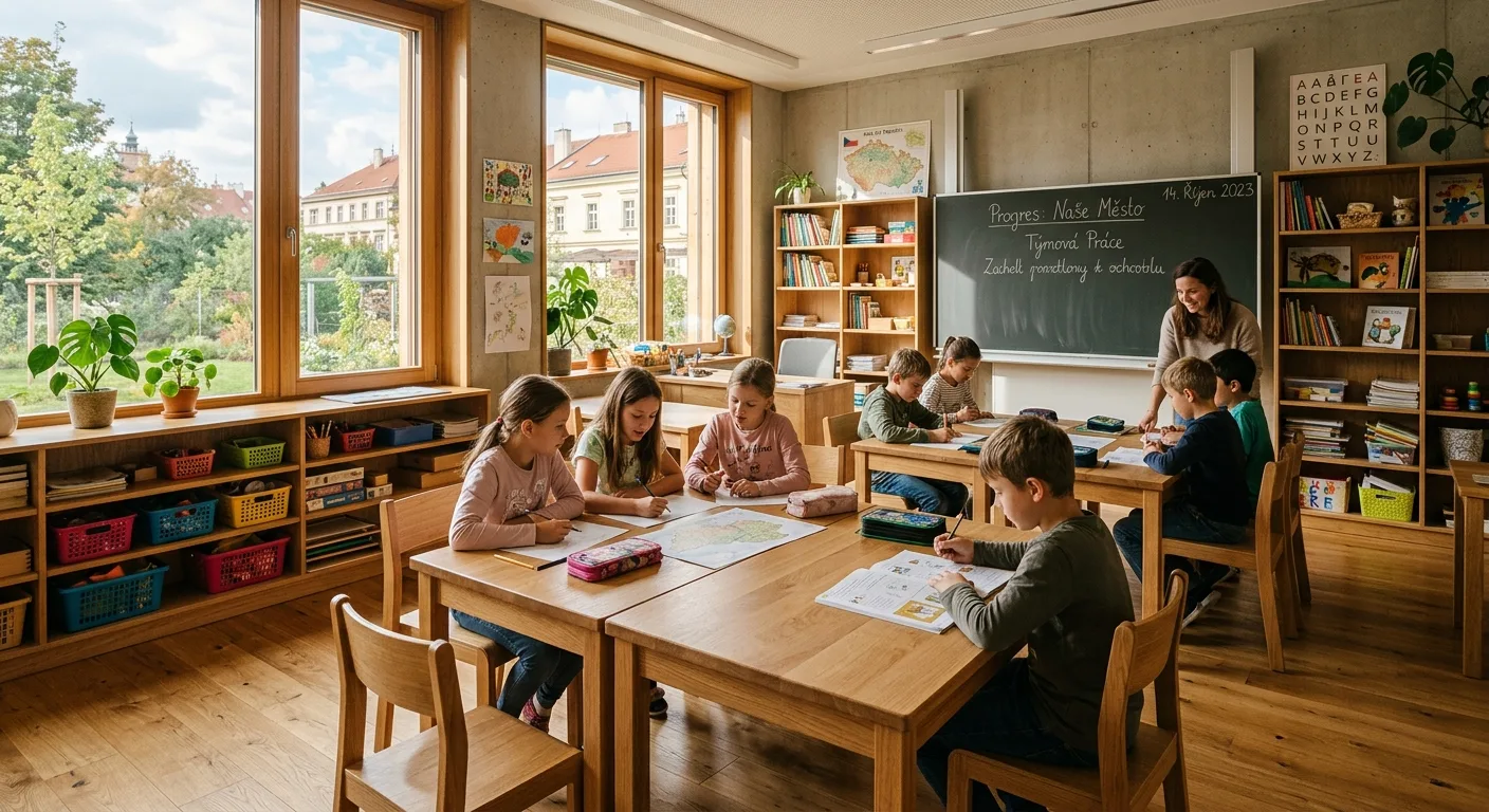 Atypický nábytek mateřské školy MŠ Slunečnice — herny a šatny