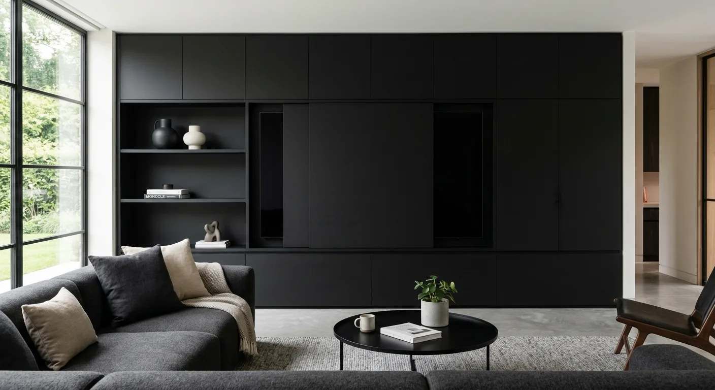 Detail integrované TV s LED ambient osvětlením